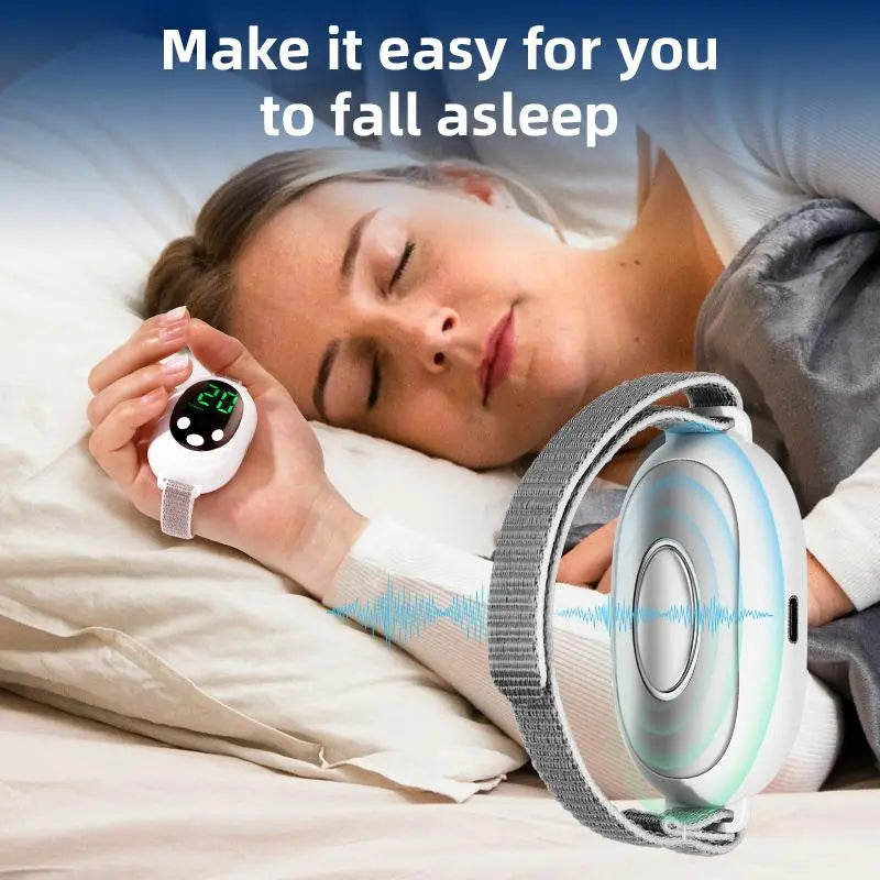 Handheld Sleep Aid Device, 20 Settings /, Portable Massage Instrument, Home or Travel Sleep Helper, Compact Rechargeable Sleep Assistant