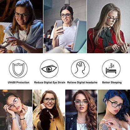 Storycoast 2 Pack Blue Light Blocking Glasses Eyeglasses Computer Gaming Glasses